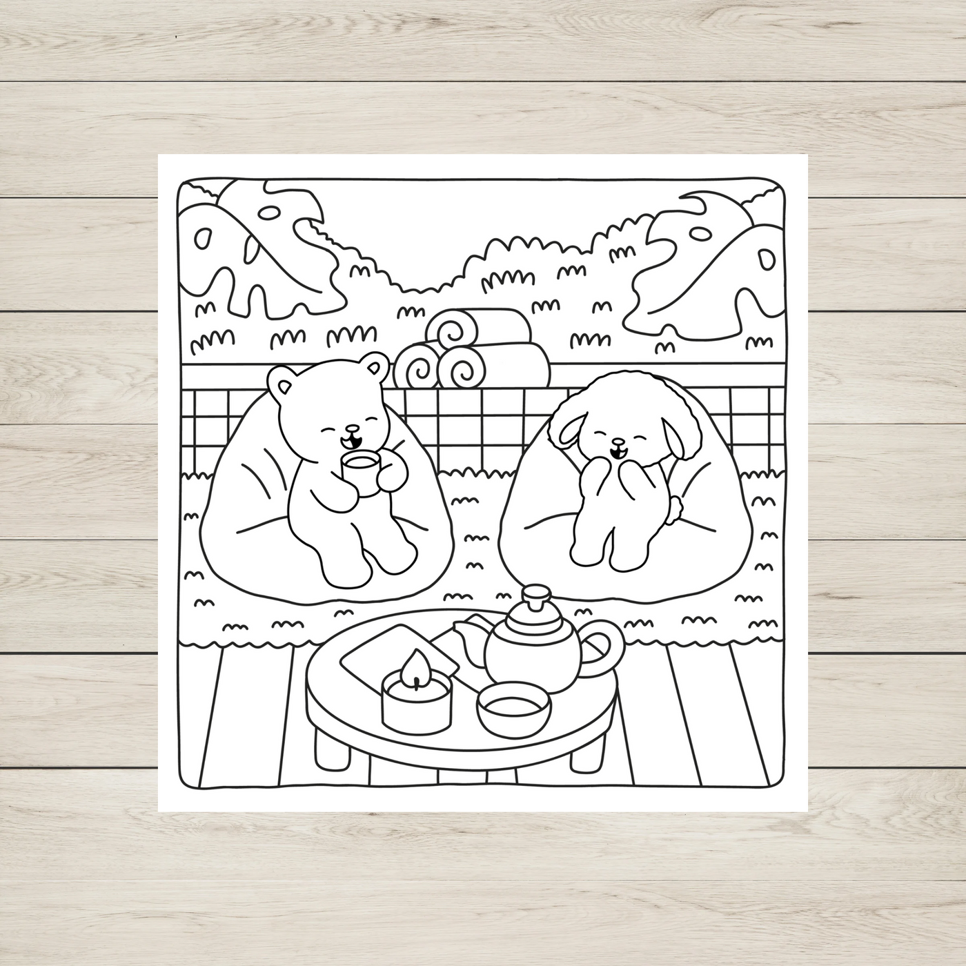 Coloring Without Limits – Spa Friends: Malebog for børn og voksne.