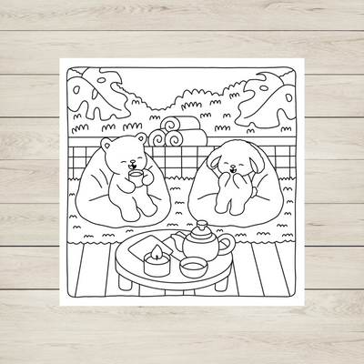 Coloring Without Limits – Spa Friends: Malebog for børn og voksne.