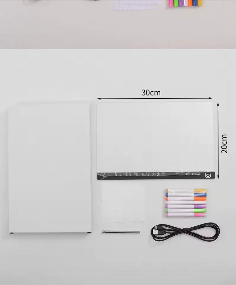 LED Akryl Tegnetavle med Lys.